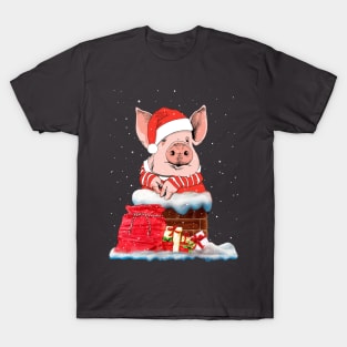 pig santa claus. T-Shirt